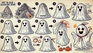 ハロウィンにぴったり！ゴミ袋おばけの作り方